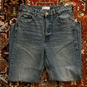 Zara Blue Straight Leg Pants